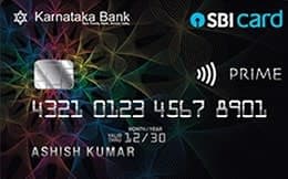 Karnataka Bank SBI Card PRIME